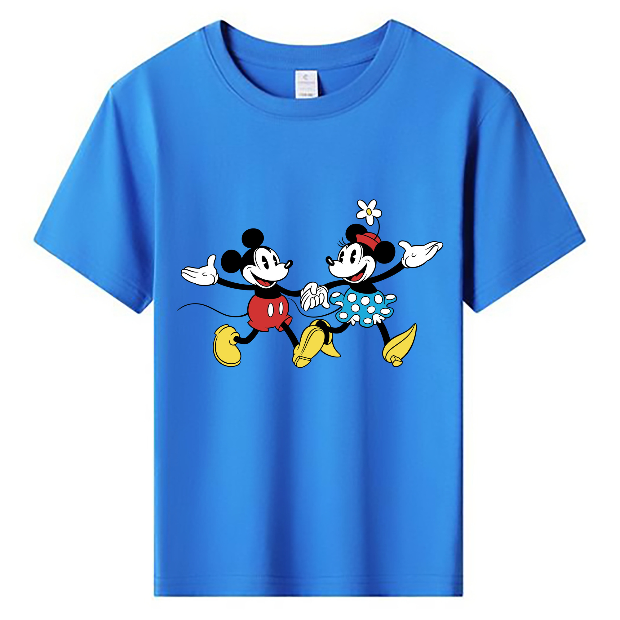 ミッキーマウス Mickey Mouse 綿100％キッズTシャツ（フロントプリント）